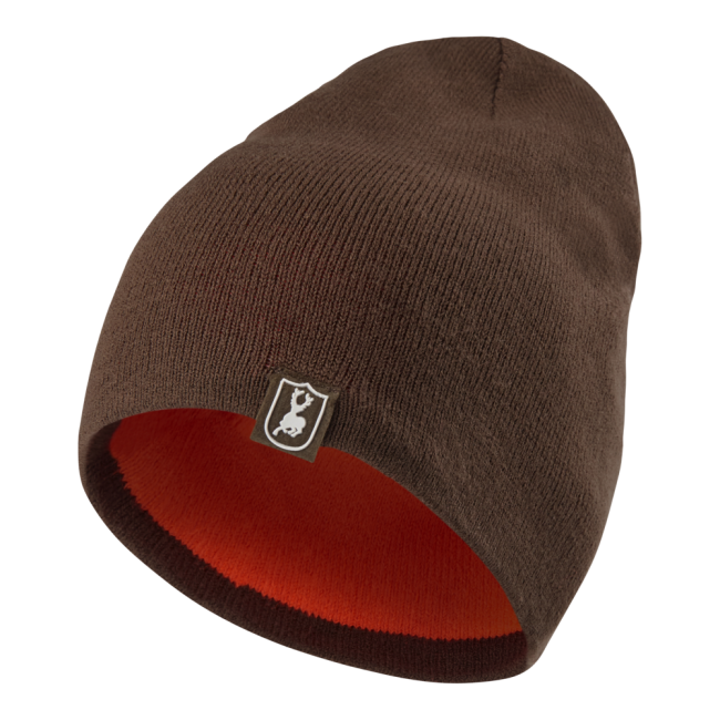 Czapka dwustronna Deerhunter / CUMBERLAND KNITTED BEANIE / BROWN/ORANGE