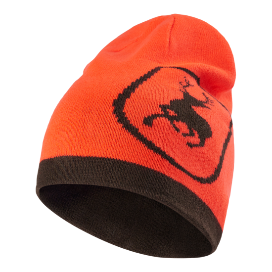 Czapka dwustronna Deerhunter / CUMBERLAND KNITTED BEANIE / BROWN/ORANGE