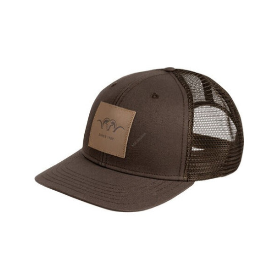 Czapka Blaser / Leather Badge / Ciemny brąz