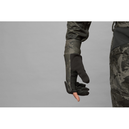 Rękawiczki polarowe Harkila NOCTYX z odgiętym palcem / AXIS MSP®Black