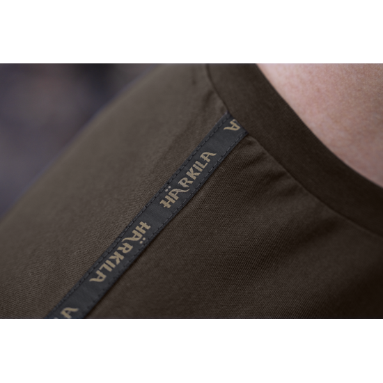 Koszulka Harkila Logo Band S/S T-Shirt / Shadow brown/tarmac