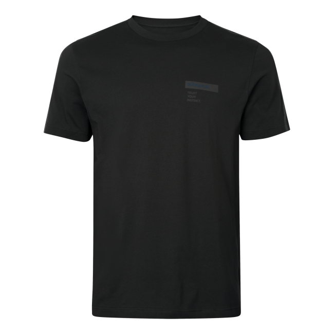 Koszulka Harkila Logo Band S/S T-Shirt / Anthracite/sea blue