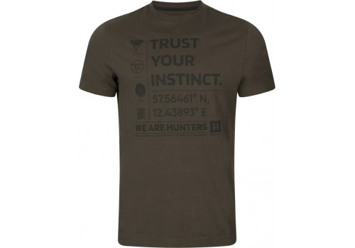 KOSZULKA HARKILA INSTINCT S/S T-SHIRT (SHADOW BROWN)