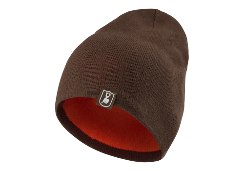 Czapka dwustronna Deerhunter / CUMBERLAND KNITTED BEANIE / BROWN/ORANGE