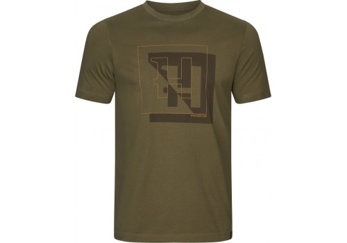 Koszulka Harkila H-logo S/S T-shirt / Dark olive