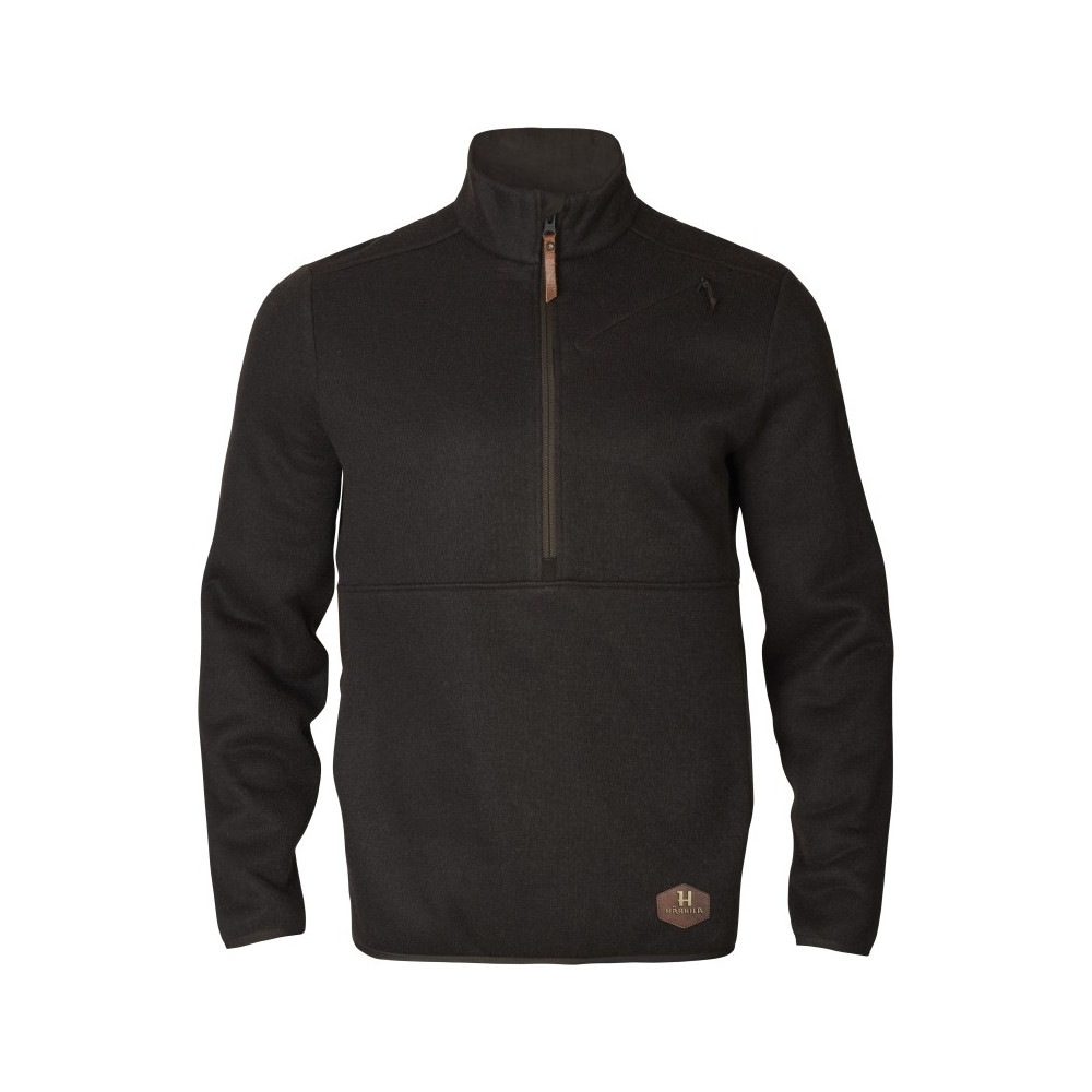 SWETER HARKILA METSO HALF ZIP / Shadow brown