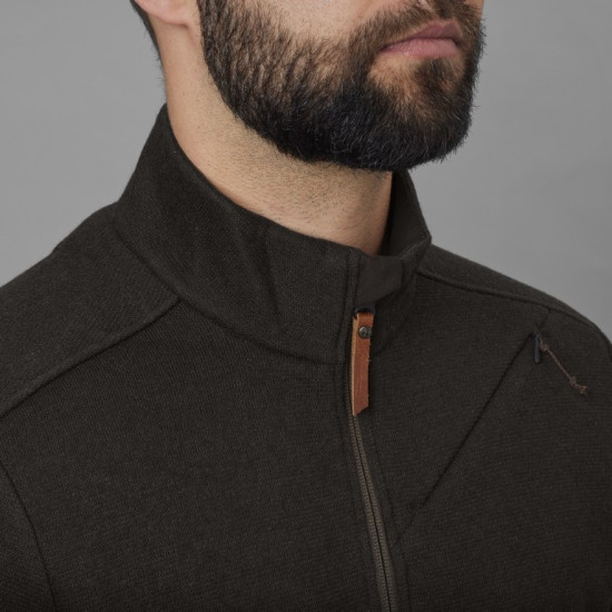 SWETER HARKILA METSO HALF ZIP / Shadow brown