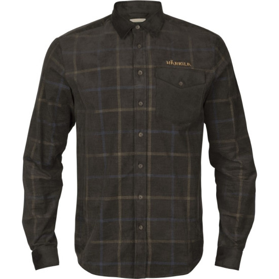 Koszula Harkila Kaldfjord corduroy check shirt (Shadow brown)