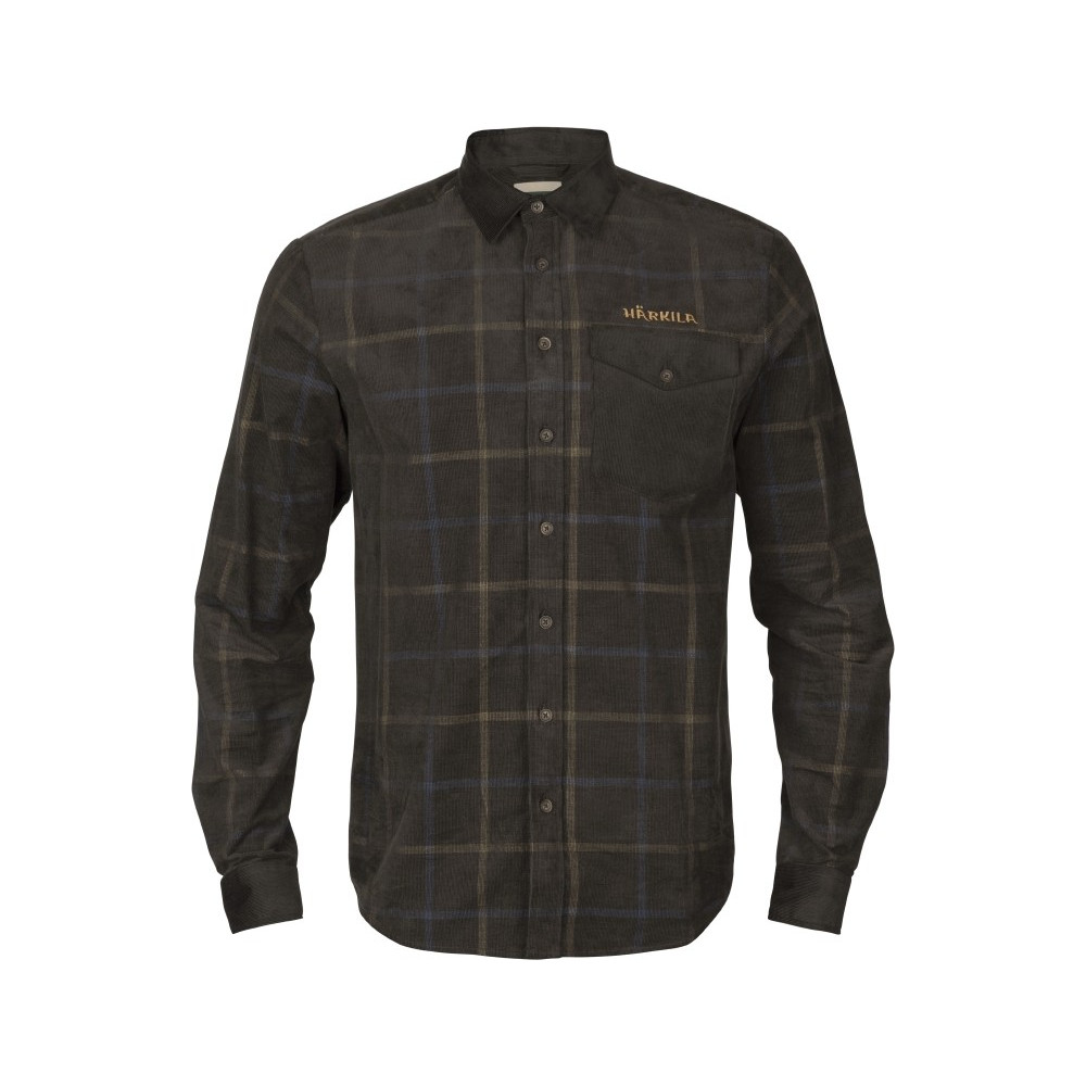 Koszula Harkila Kaldfjord corduroy check shirt (Shadow brown)