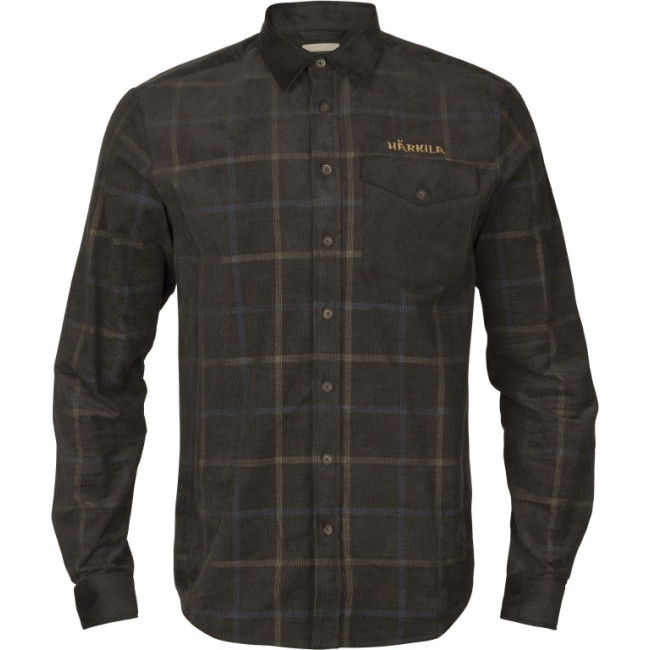Koszula Harkila Kaldfjord corduroy check shirt (Shadow brown)