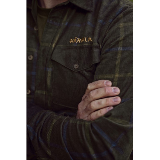 Koszula Harkila Kaldfjord corduroy check shirt (Shadow brown)