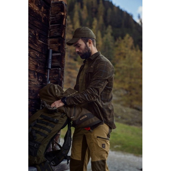 Koszula Harkila Kaldfjord corduroy check shirt (Shadow brown)