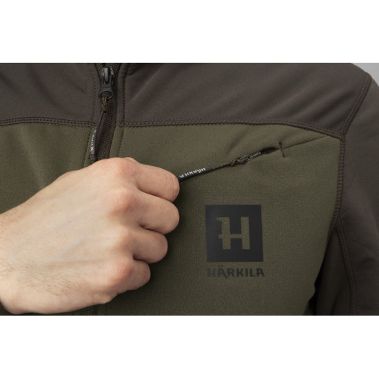 Kurtka polarowa Harkila Olaf / Willow green/Shadow grey
